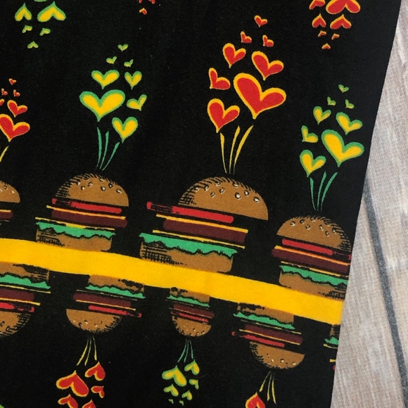 LOOK Hamburgers TC Adult Leggings LuLaRoe -Food - Picture 3 of 7